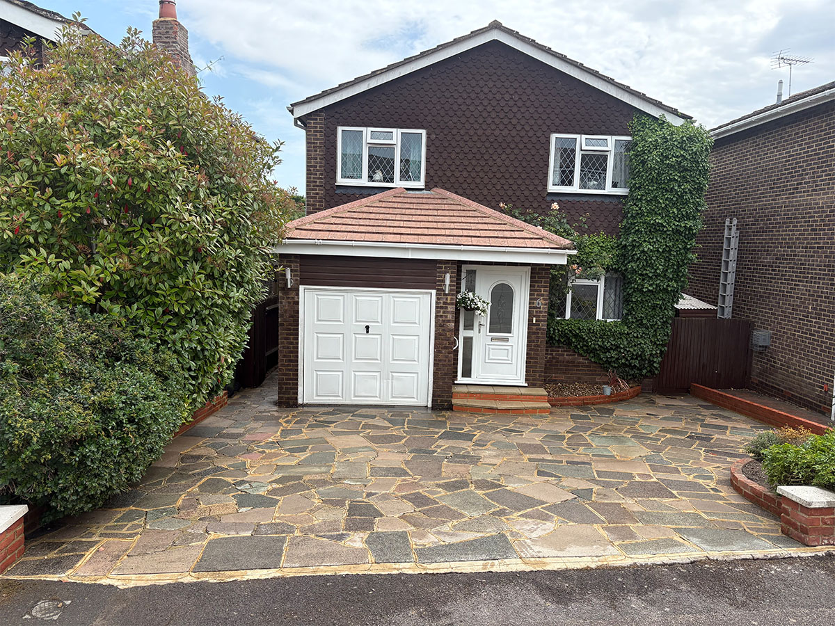 Complete pressure washing driveway in Essex